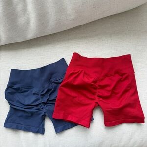 Gym shorts hidden butt scrunch XS